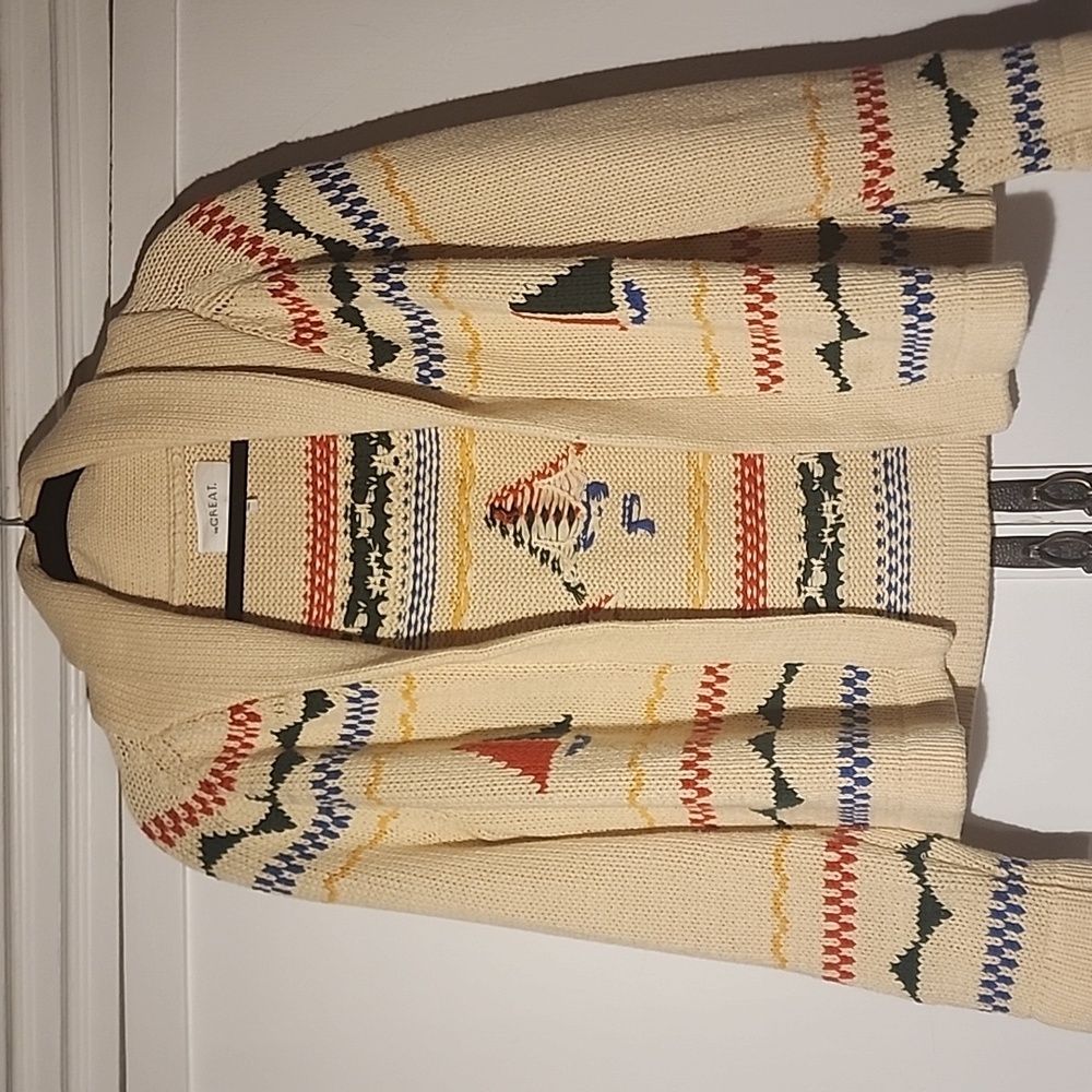 Spring Cleaning Closet Sale! The Great Sailboat Lodge Cardigan (Cream Multi)